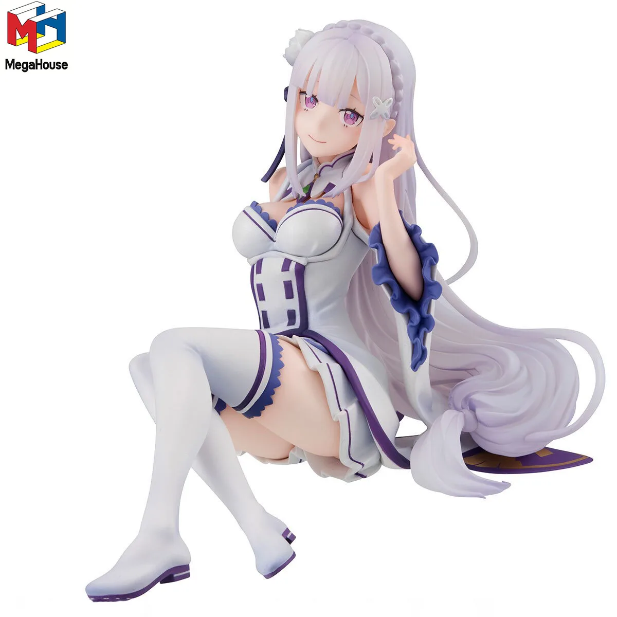 

In Stock Original MegaHouse Melty Princess Re: ZERO - Starting Life in Another World Emilia Anime Figure Model Decoration