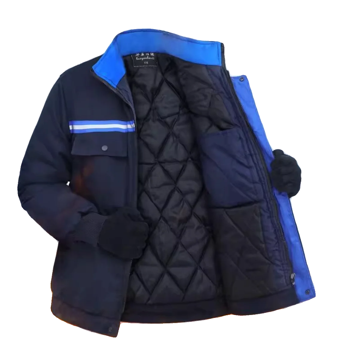 سترة قطنية سميكة دافئة لشتاء 2023 مقاومة للأوساخ ومقاومة للتآكل، معطف حماية للعمال للأعمال الشاقة