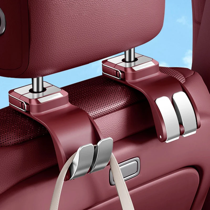 

1Pc Leather Car Organizer Hook for Seat Back, Heavy Duty Hanger for Bags & Accessories, Easy to Install, Tidy Up Interior