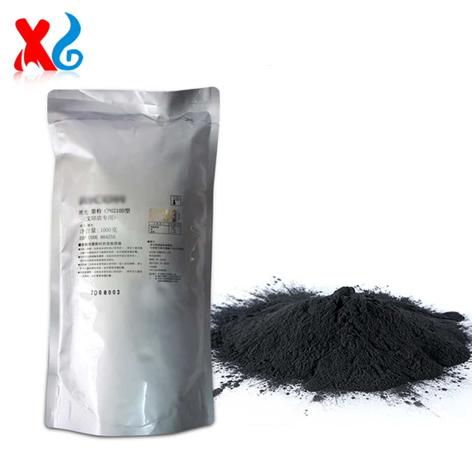 1000g 6210D Original Black Toner Powder For Ricoh Aficio 1060 1075 2051 2060 2075 5500 MP6000 Universal Refill Copier BK ink