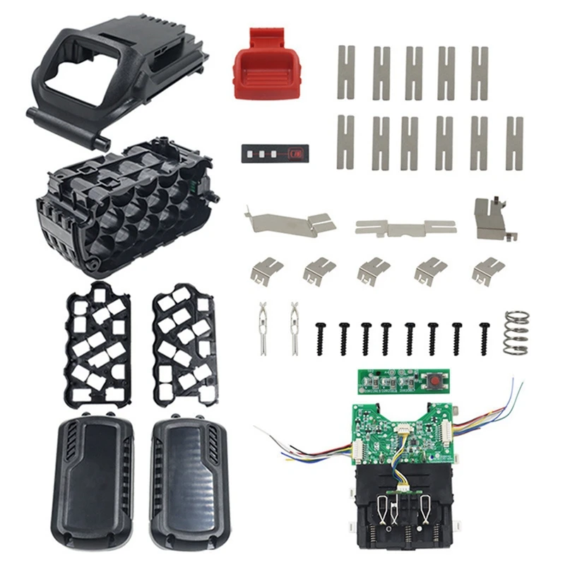 DCB609 Circuit Board+Case Kit For Dewalt 20V 60V Flexvolt DCB612 15X18650 Li-Ion Battery Charging Protection Board Kit