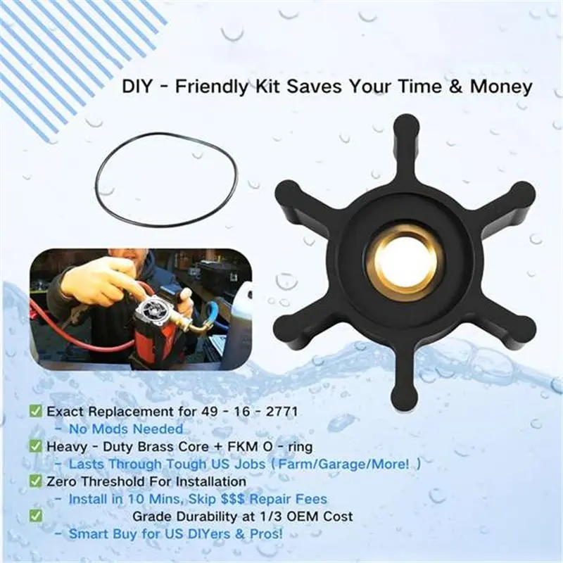 A36T-Impeller And O-Ring Kit With Replacement Lubricant For Transfer Pump Model 49-16-2771