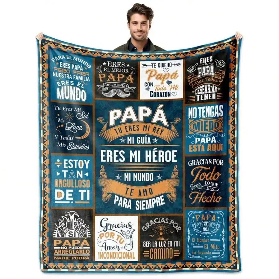 Fathers Day Blanket Mantas De Felpa Pap Dia De Las Padres Pap Regalos For Dad Birthday Gifts From DaughterSon In Spanish