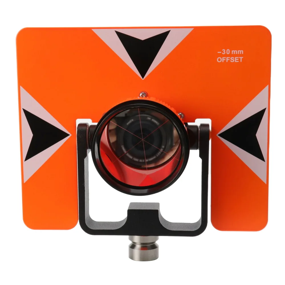 

64mm Diameter Circular Prism High Accuracy Survey Prism Assembly With Holder And Target Plate Offset 0/-30 Mm For Total Station