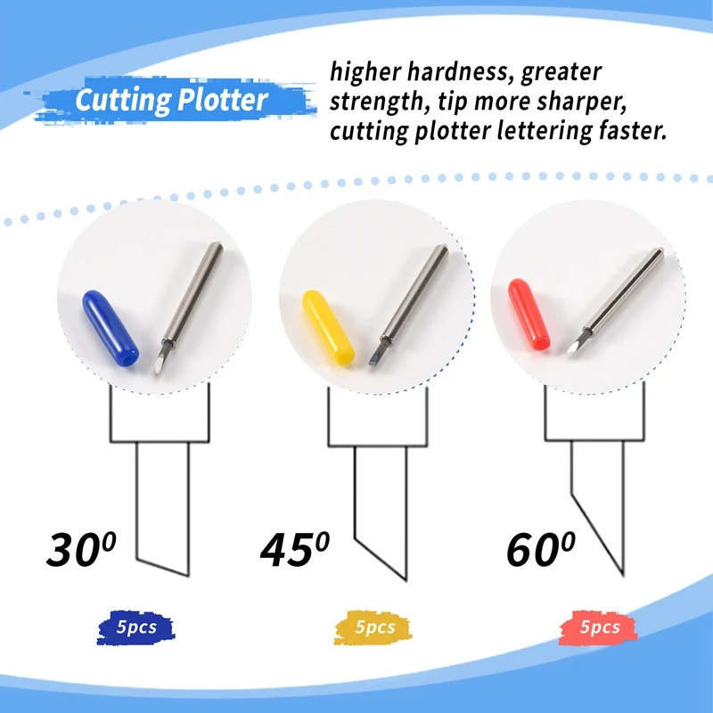 NEW_15 PCS Carbide Blades for Silhouette Cameo 3 Vinyl Cutting Machines