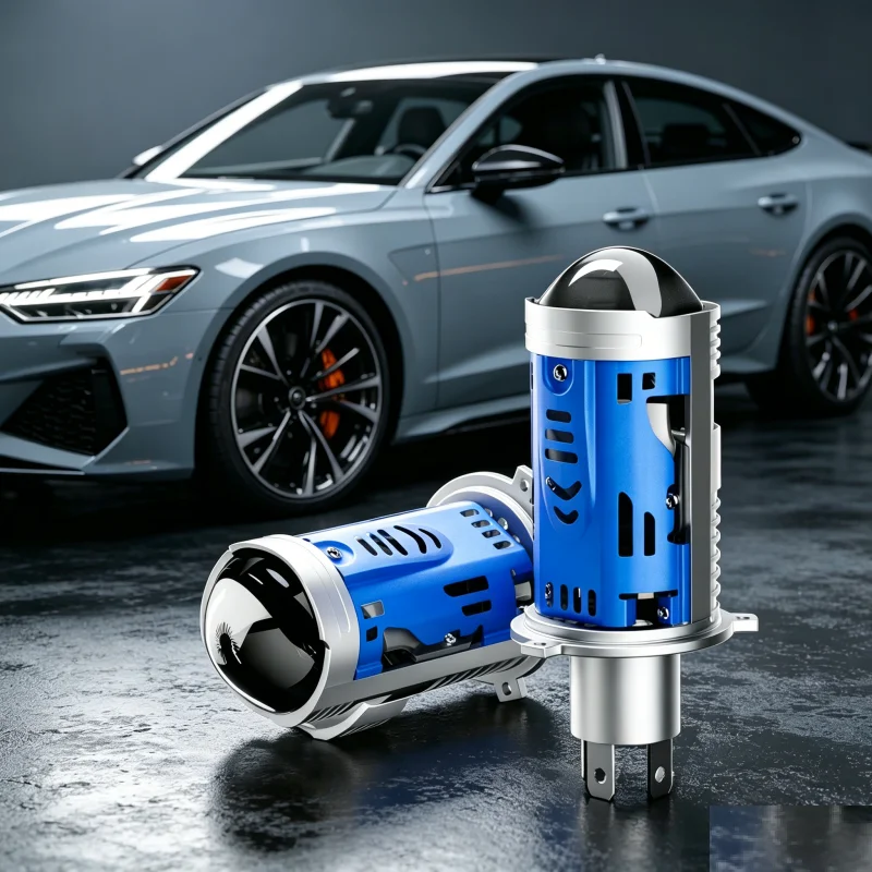 

Комплект из 2 светодиодных линз H4 для фар автомобиля, мощные Bi-LED лампы 110 Вт, ближний и дальний свет, для авто и мотоциклов, Plug&Play, 12В/24В