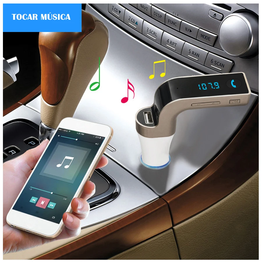 مشغل استقبال سيارة لاسلكي متعدد الوظائف، مشغل Mp3، مكالمات بدون استخدام اليدين، صوت بدون فقدان، يتضمن محول قابس السيارة، مناسب للسيارة، بدون بطارية،