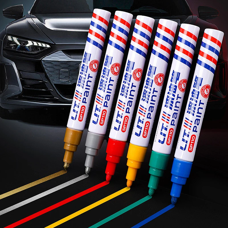 Colorful Permanent Paint Marker Waterproof Markers Tire Tread Rubber Fabric Paint Marker Pens Graffiti Touch Up Paint Pen