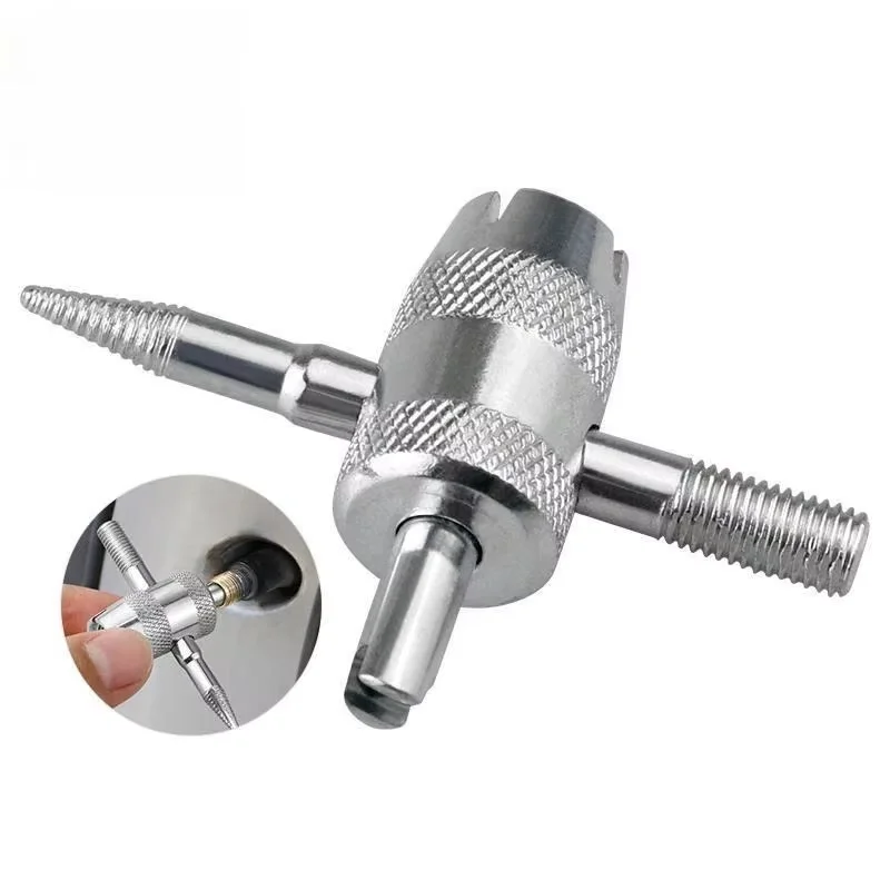 4 In 1 Valve Core Wrench 45# Steel Tire Valve Stem Remover Installer Tool For Car Motorcycle Bicycle Electric Vehicle Repair