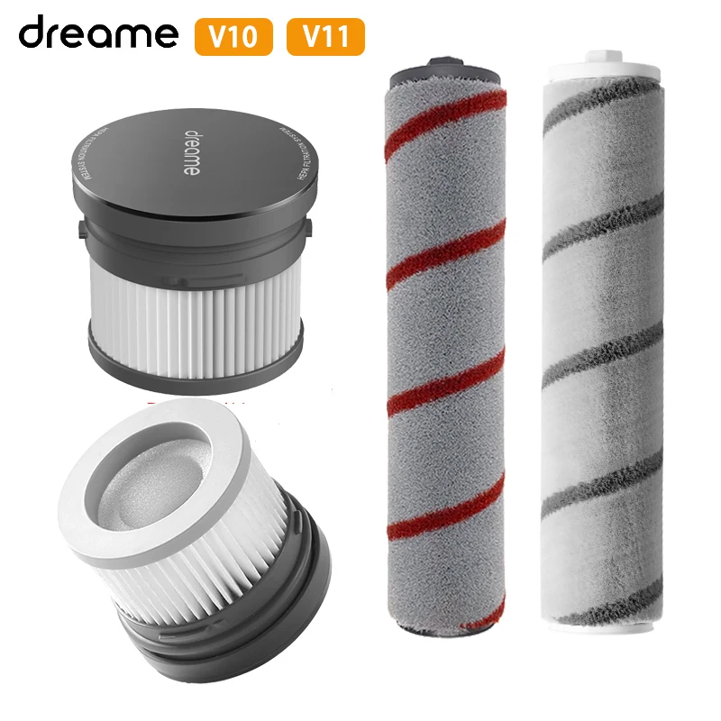 For Dreame V10 V11 Handheld Vacuum Cleaner Spare Parts Kits HEPA Filter Roller brush Soft Fluff Brush Main brush