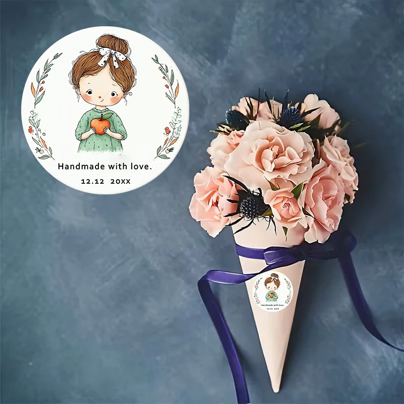 90pcs Custom Personalized Encourage girls  Name & Birthday Number Stickers for Wedding Baptism Party Gift Wrapping