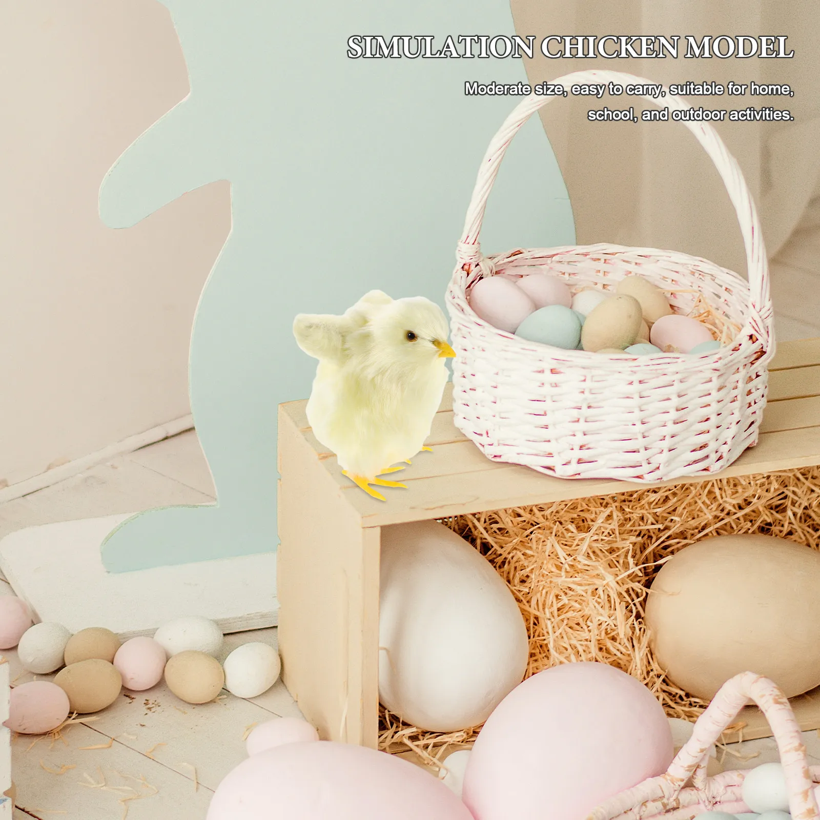 

2Pcs Easter Lifelike Chicken Soft Chicks Perfect for Party Decoration Mini Simulation Chicken Basket Filling Small Easter Chicks
