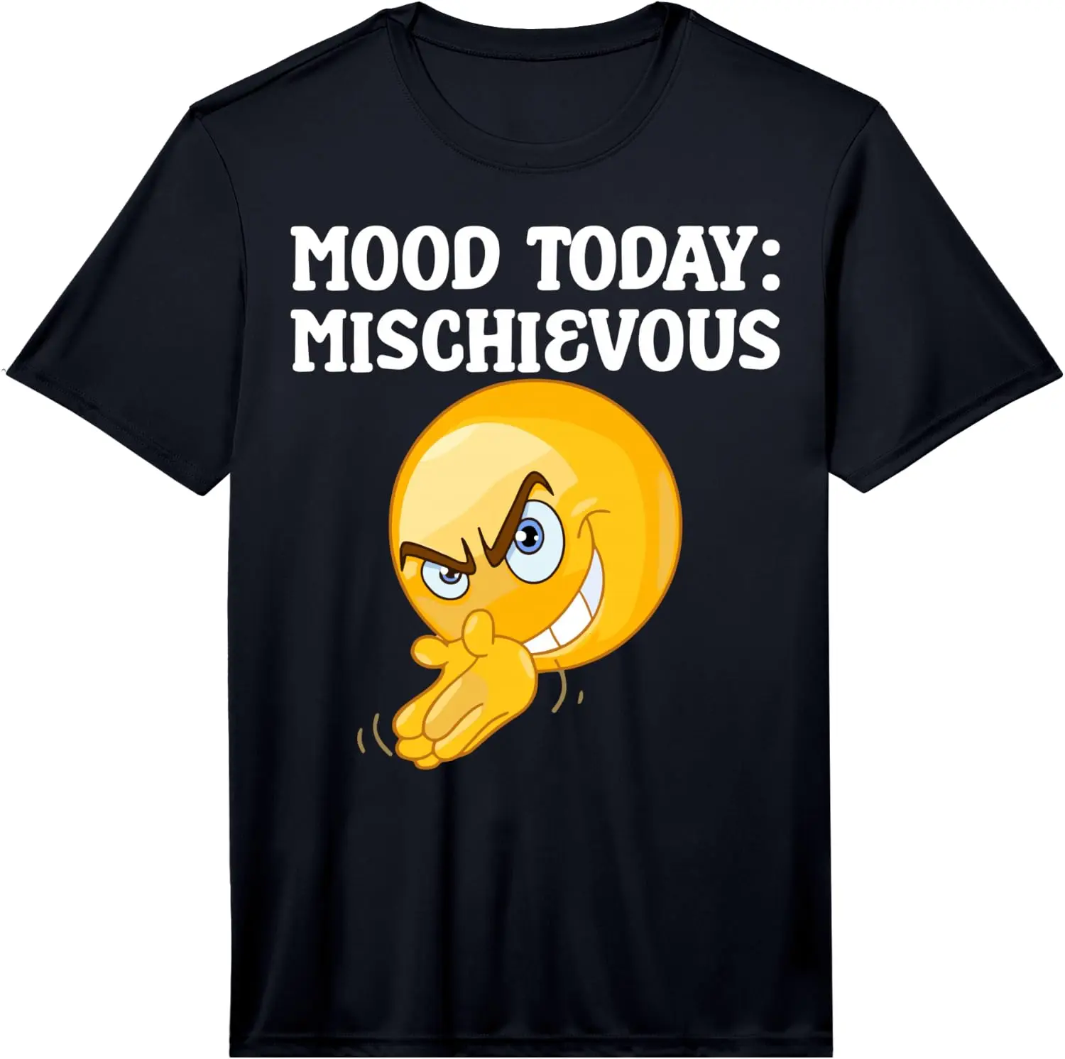 Mens Mood Today Mischievous Meme Funny Internet Memes Joke Performance T-Shirt 100% Cotton Trendy Y2K Short-Sleeve Tee-Soft,
