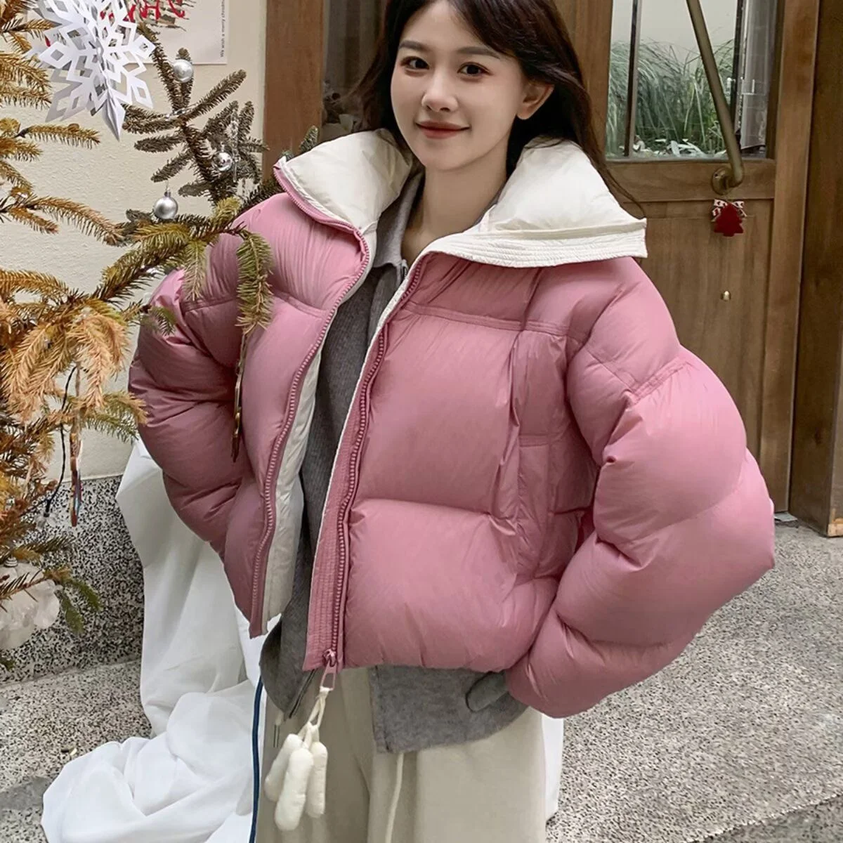 

Новинка 2024, мужская зимняя хлопковая куртка Thiened, теплое пальто Bread Sle Spor, повседневная модная верхняя одежда, длинное пальто на молнии