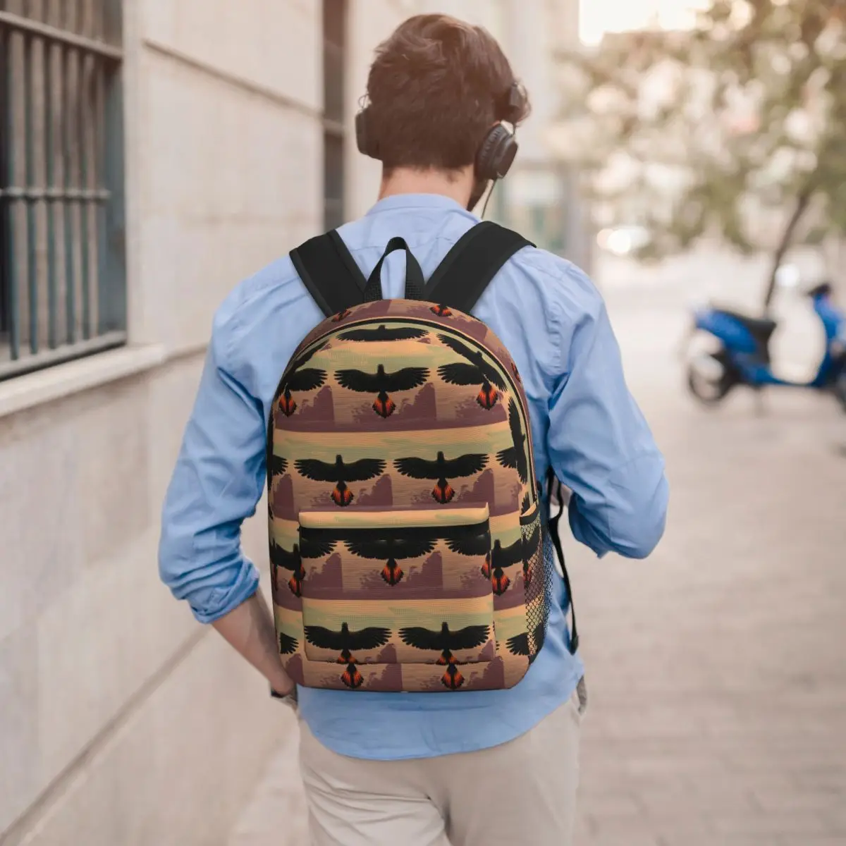 Red-Tailed Black Cockatoo - Australian Bird Student Backpack School Bag Hiking Travel Daypack Men Women Bookbag Shoulder Bags