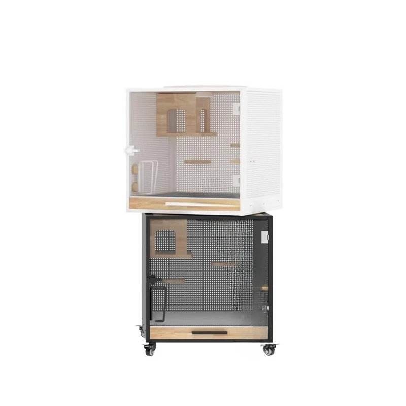Totoro multi-layer transparent cage cabinet hamster solid wood combination villa cabinet cage