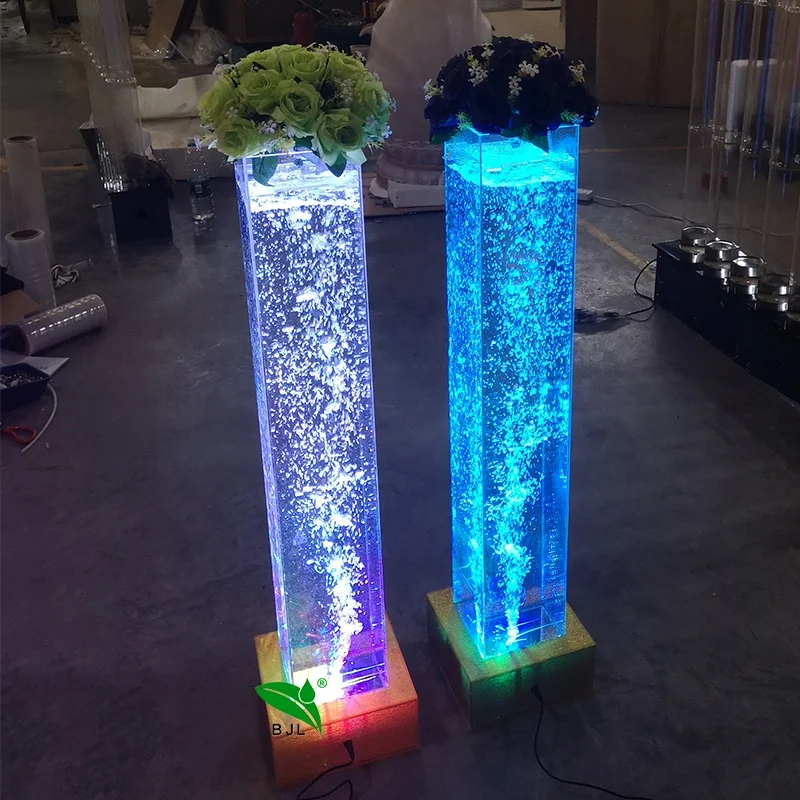 

Customized. led light decoration acrylic bubble column led glow furniture