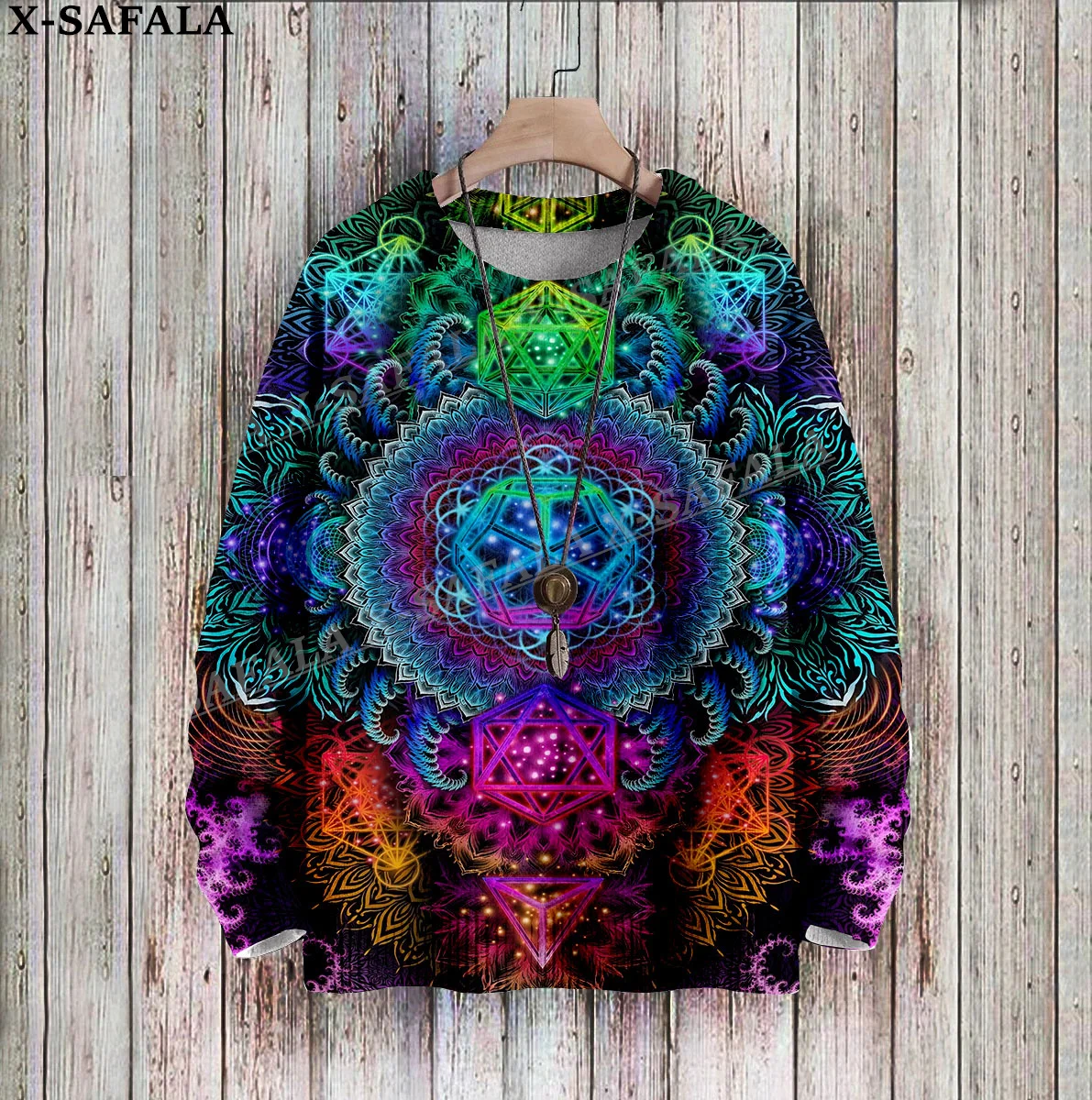 

Hippie Psychedelic Colorful Trippy Sweaters 3D Printed Knit Sweater Funny Gift Jumpers Tops Couple Holiday Party Unisex Casual-1