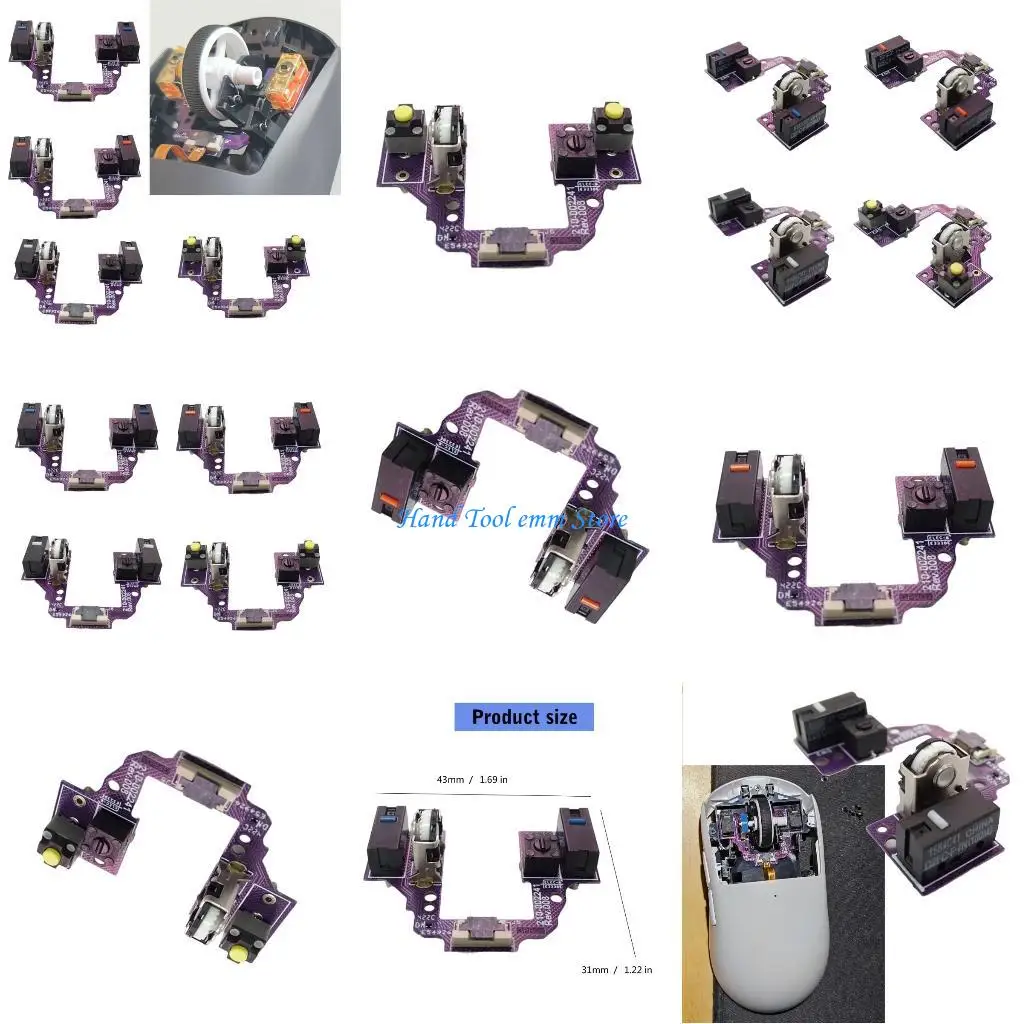 

H37F Welded Mouse Microswitches Button Board Motherboards for GProX Superlight