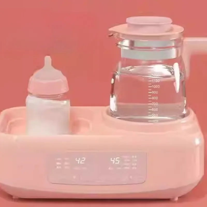 Baby Formula Heating Kettle, Bottle Sterilizer & Dryer, 2-in-1 Smart Water Boiler, Anti-Dry Burn Temperature-Controlled Flask