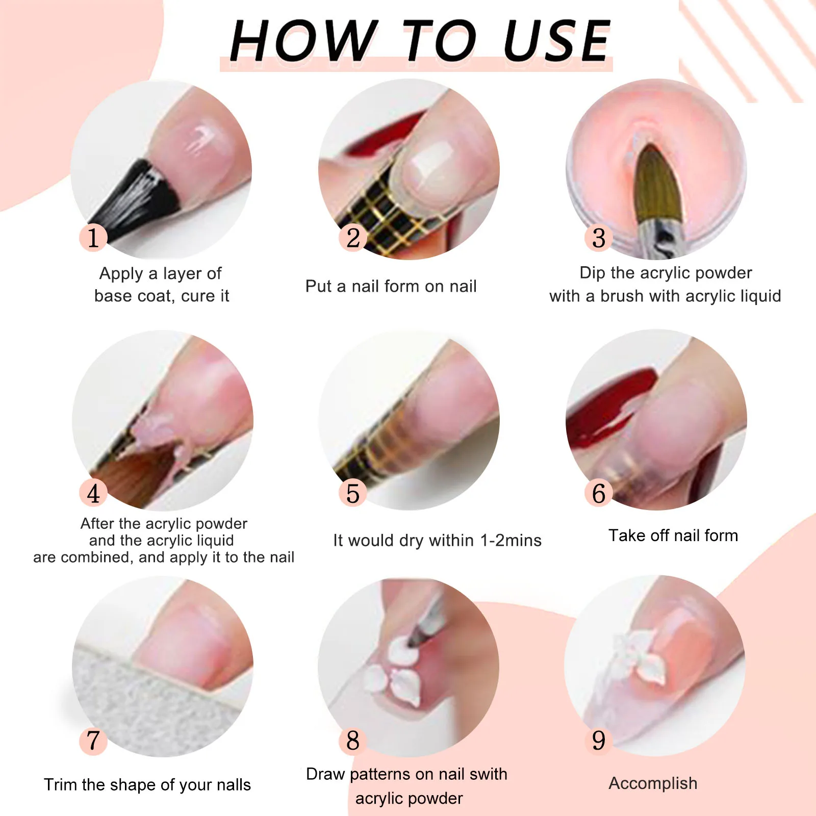 プロのアクリルネイルパウダー,28/グラム/箱のアクリルパウダー,クリアウッド,白,赤