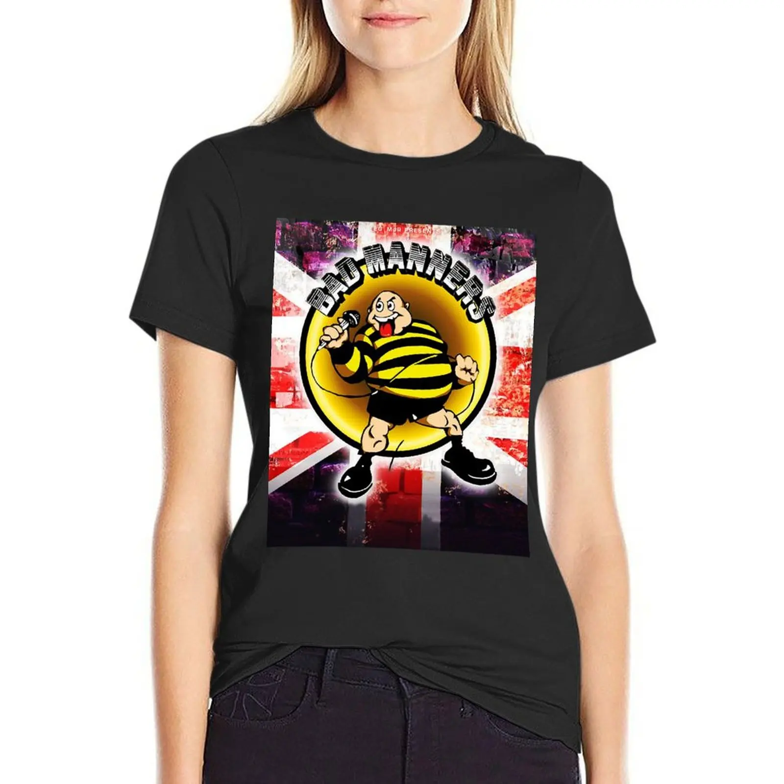 

BAD MANNERS T-Shirt hippie clothes plus size tops animal print shirt for girls woman t shirt