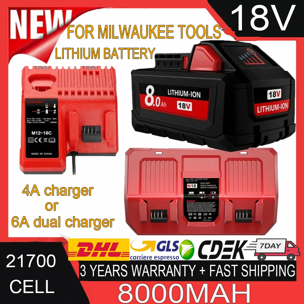 For Milwaukee M18 Battery Adapter 18V Tools 21700 Lithium Battery For Milwaukee Drill Grinder Power Tools Battery