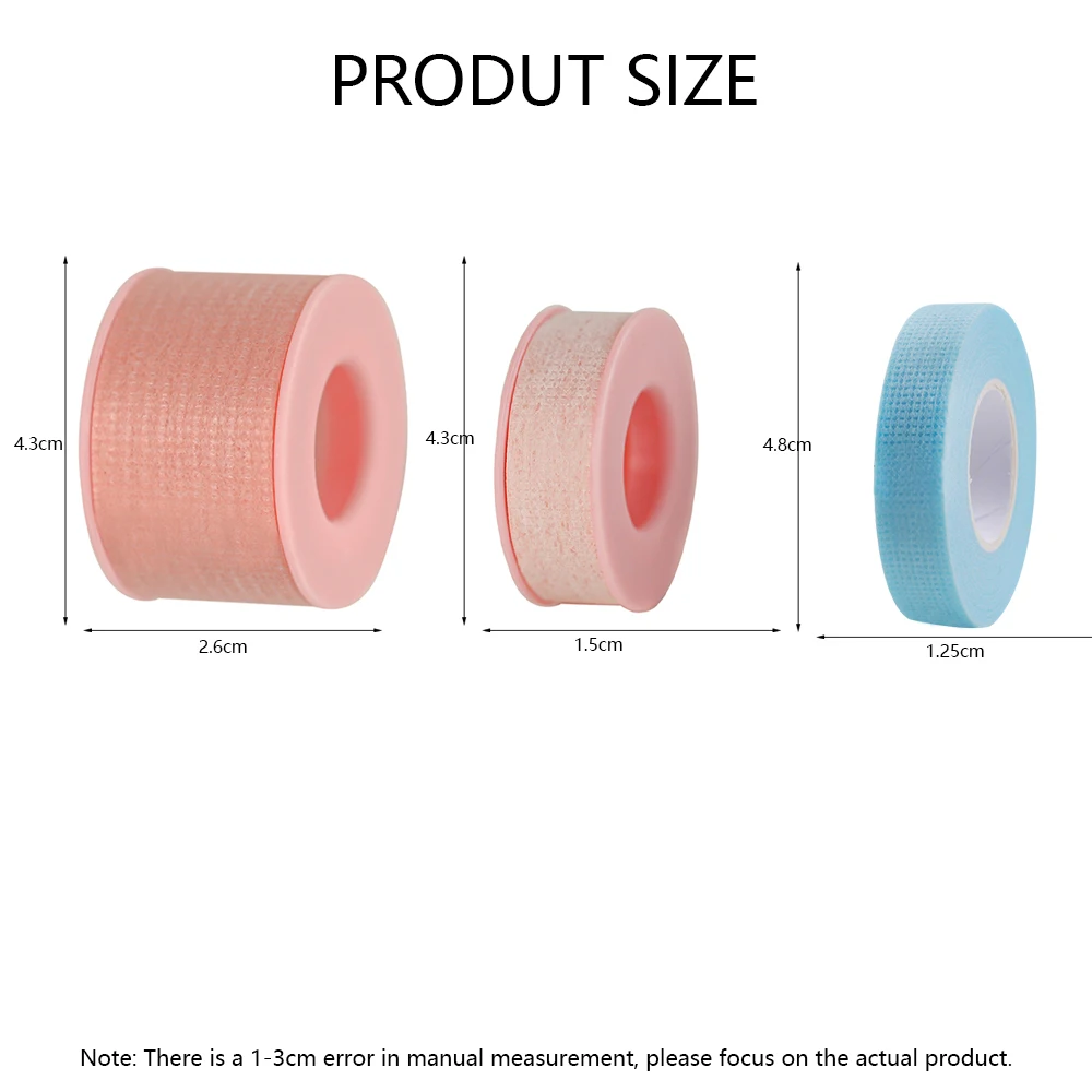 2/5 個マイクロポアラッシュテープまつげエクステンションテープ通気性不織布粘着リフティングまつげアクセサリーメイクアップツール