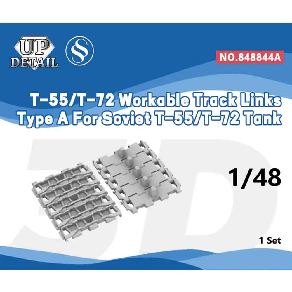 SSMODEL SS844A 1/35 1/48 1/72 Model upgrade parts Workable Track Links For Soviet T-55/T-72 Tank Type A