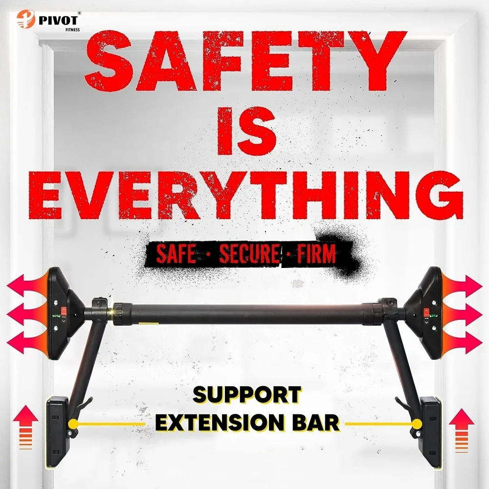 

Home Gym Doorway Pull-Up Bar With Safety Support Chin up Bar Adjustable Pull up Bar for Home Workout Easy Installation 2026