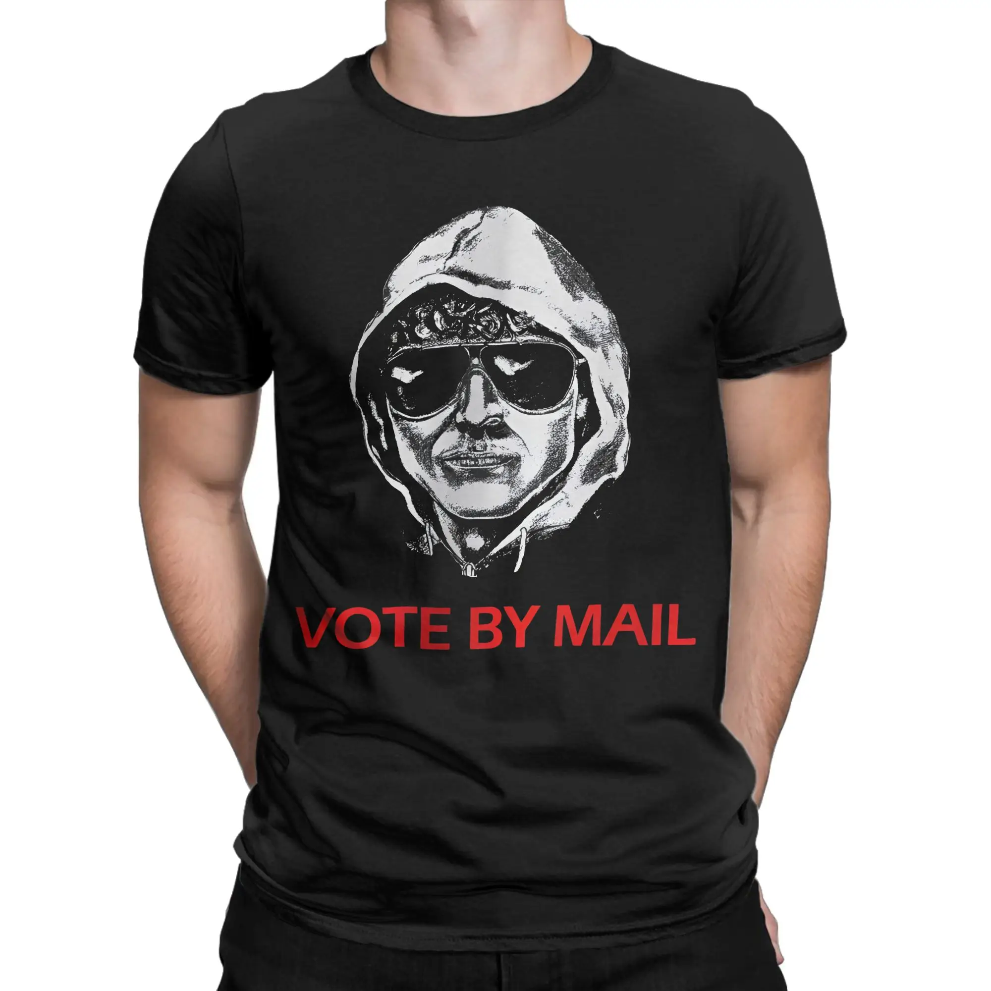 Harajuku T Shirt Vote By Mail Ted Kaczynski 100 Cotton T-Shirts Tee Shirt for Mens Summer Y2K Basic Casual Short Sleeve Tops