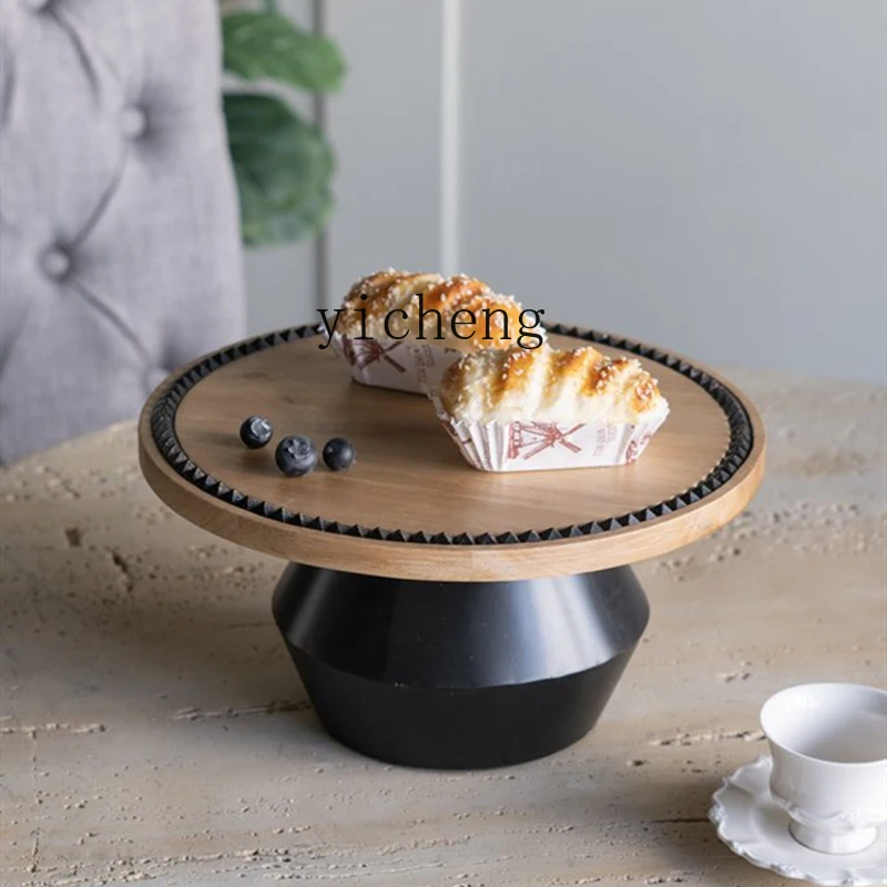 DSA tall cake tray handmade retro cake decoration ornament dessert table living room decoration desk accessories