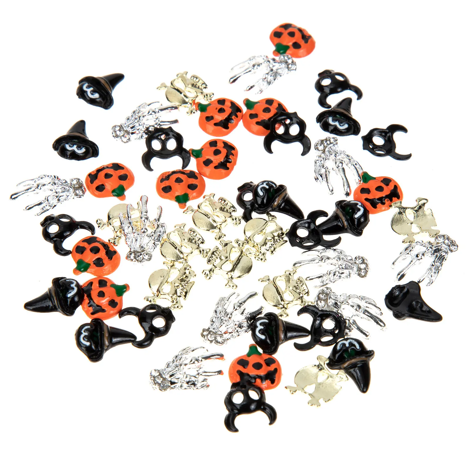

Metal Nail Art Charms for Creative DIY Supplies Accessories Decoration Halloween Kawaii Nail Art Jewelry Making Manicure Tools