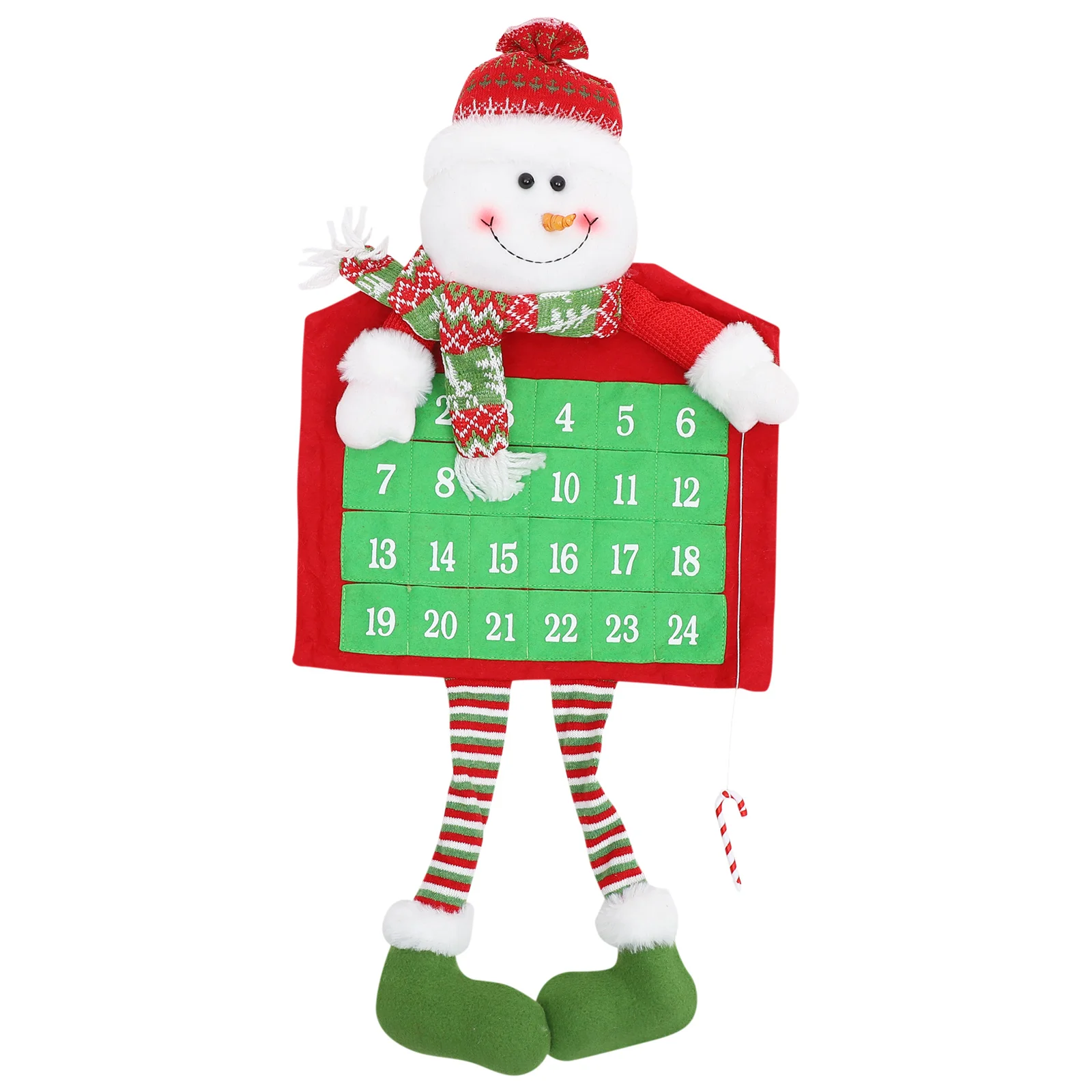 

Hanging Christmas Calendar Xmas Advent Decor PP Cotton Cloth Material Festive Wall Decoration Home Party Ornament