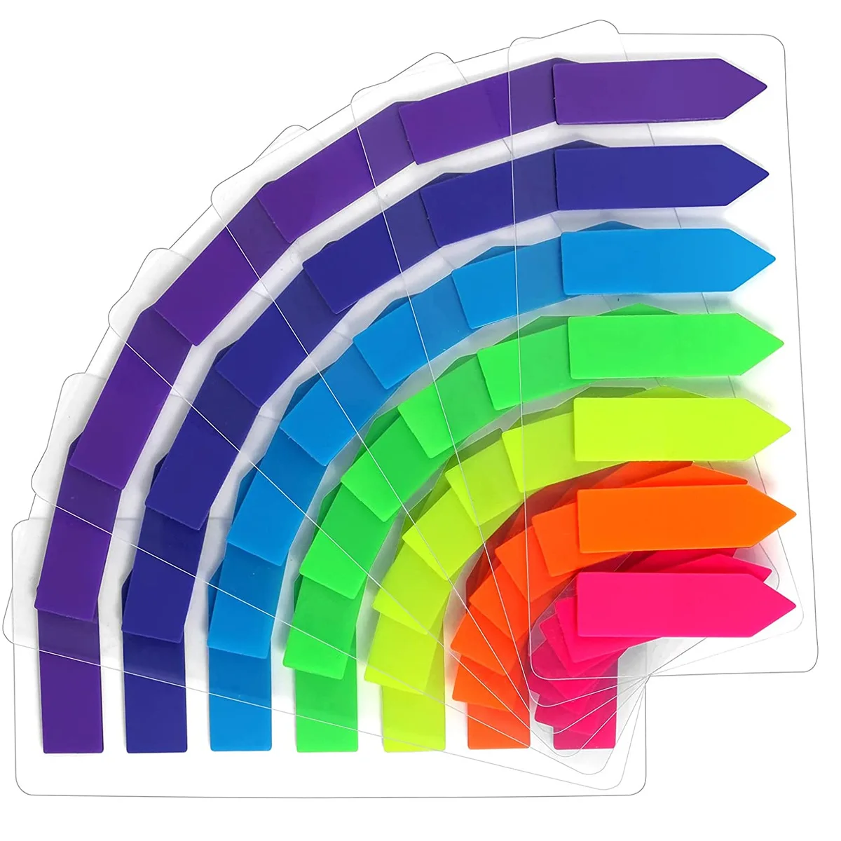 투명 스티커 노트, 자기 접착 주석 책 책갈피, 메모 패드, 인덱스 탭, 문구, 7 팩, 1400 장