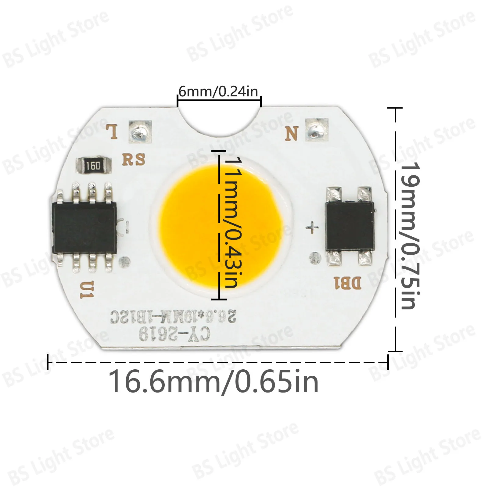 10 szt. LED COB dioda 5W COB Chip 220V Smart IC Bez Sterownika DIY Reflektor Żarówka LED Reflektor Zewnętrzny Chip Lampy — zdjęcie 3