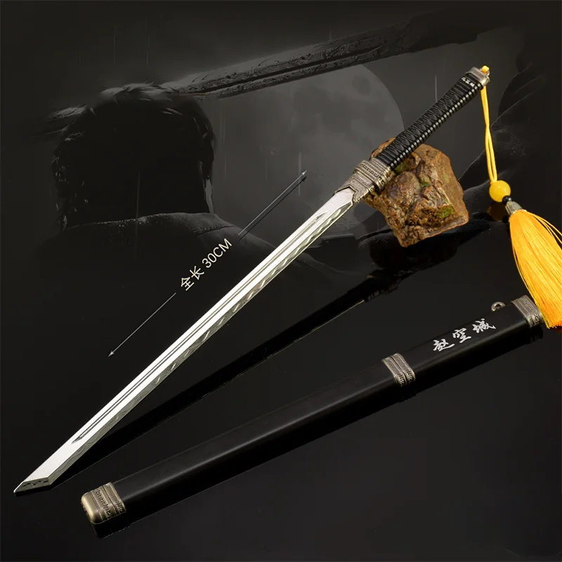 30ซม.Slashพระเจ้าอะนิเมะอุปกรณ์ต่อพ่วงอาวุธรุ่นโลหะเต็มรูปแบบหัตถกรรมZhao Kongcheng Tang HengมีดXingchenมีดของเล่นยุคกลางดาบ