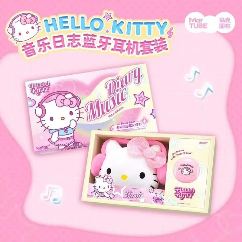 Sanrio Hello Kitty casque Bluetooth sans fil boîte aveugle cadeau d'écoute de musique cadeau Surprise sur le thème Anime pour les Fans
