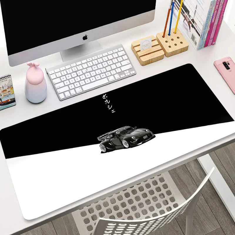 Xxl Japanese Black Car Mouse Pad New Style Pattern Design Table Pads Large Computers Office Keyboard Mat Anti-slip Carpet Mats