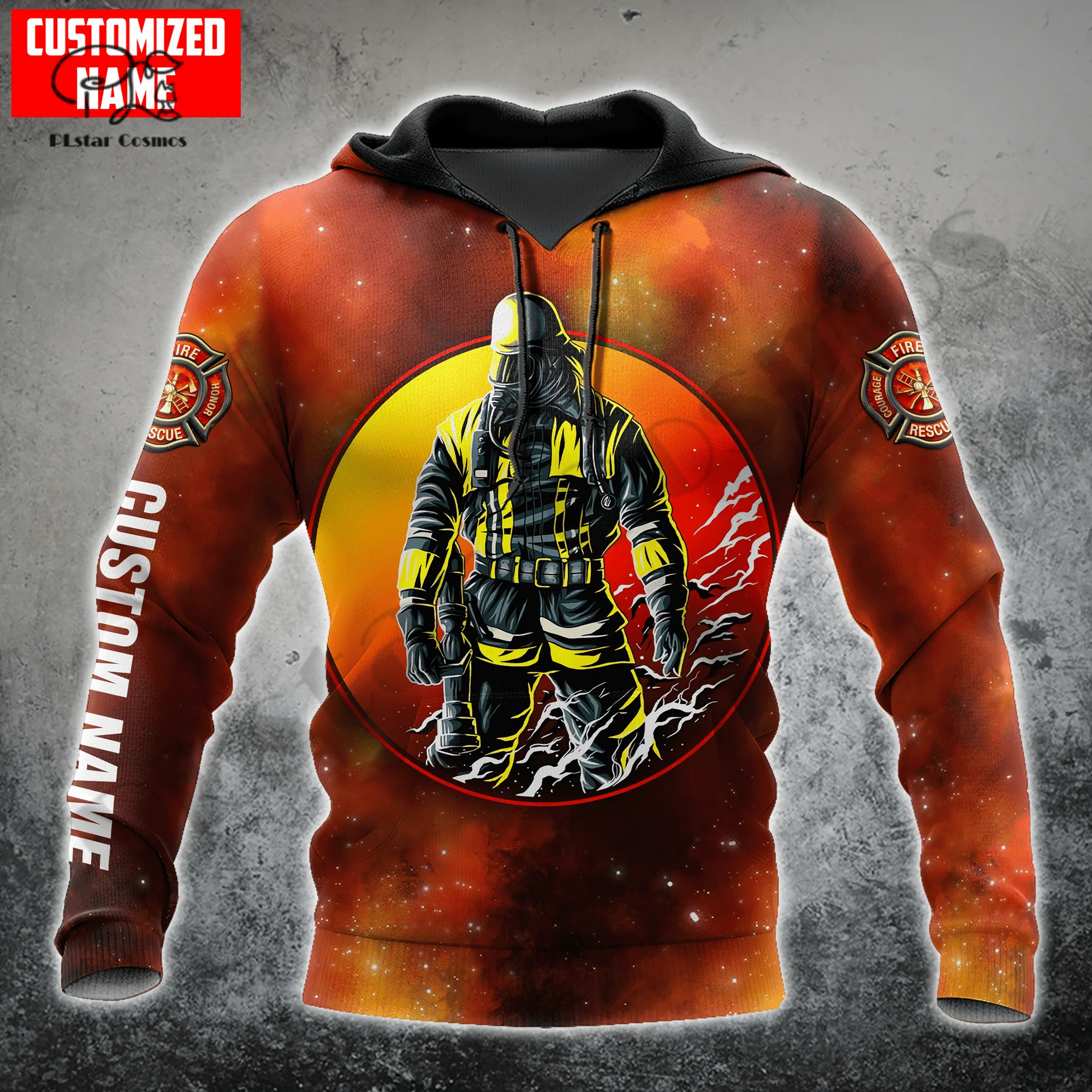 

PLstar Cosmos 3DPrinted Newest Firefighter Custom Name Unique Funny Hrajuku Streetwear Unisex Casual Hoodies/Zip/Sweatshirt A-5