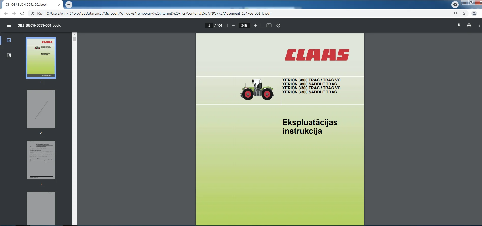 

CLAAS WebTIC Offline Latvian Language 11.2022 Operator Repair Manual & Service Documentation DVD