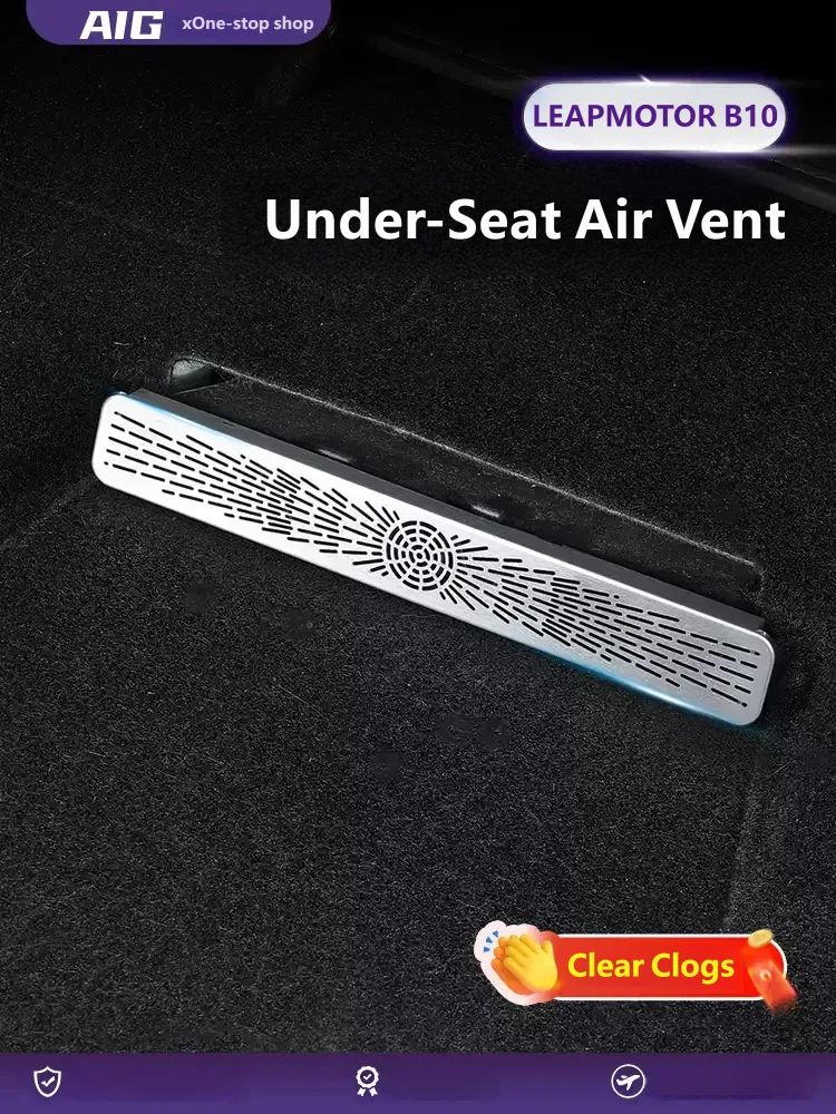 For LEAPMOTOR B10 2025 2026 Under-Seat Air Vent Protective Cover, AC Dustproof Cap, Car Interior Accessory & Modification Part