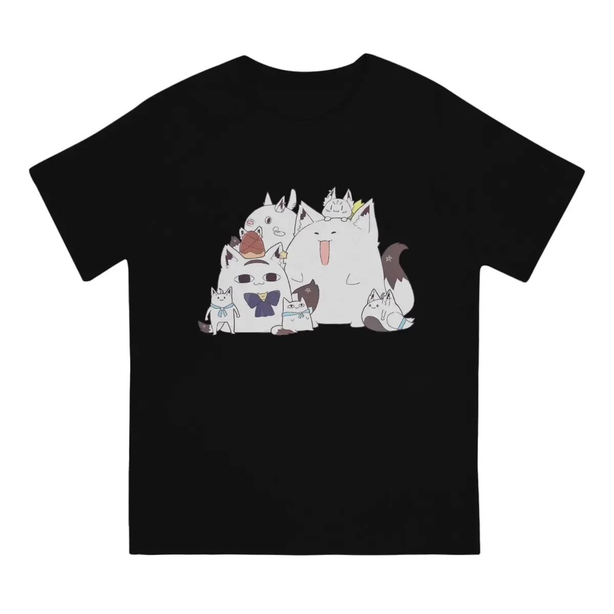 2023 Shirakami Fubuki Cute Hipster Polyester TShirts Hololive VTuber Male Harajuku Streetwear T Shirt Round Neck