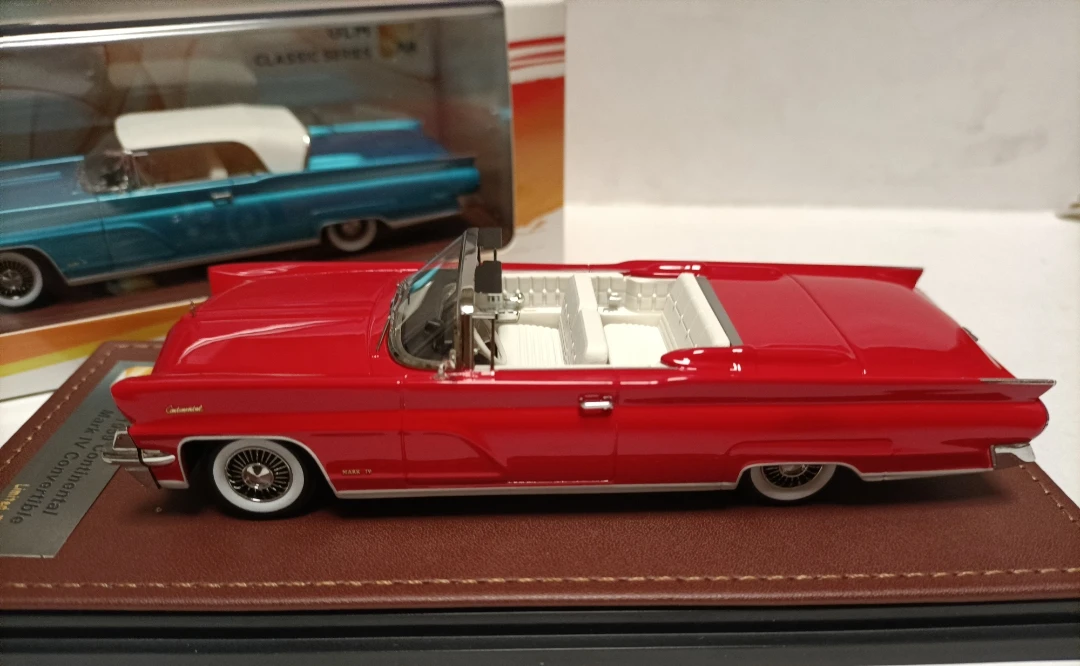 GLM 1:43 Continental Mark IV 1959 Red Vintage Car Simulation Limited Edition Resin Metal Static Car Model Toy Gift