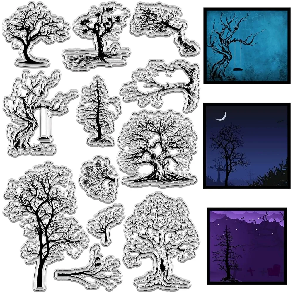Transparente PVC-Stempel für DIY Scrapbooking, Fotoalben, Dekorative Kartenherstellung, Stempelbögen, Filmrahmen, Baum