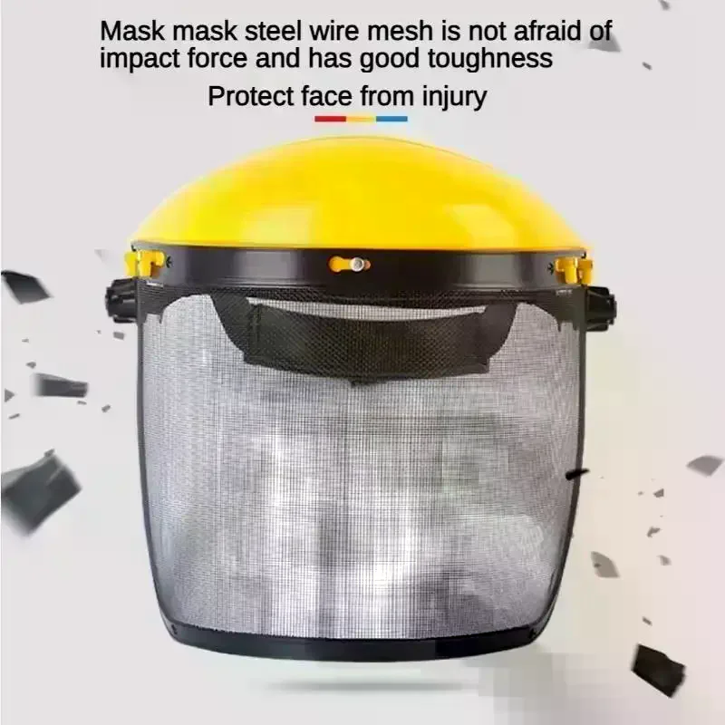 /PFU/Garden Grass Trimmer Weed Wacker Safety Helmet Hat With Full Face Mesh Mask For Logging Brush Cutter Forestry Protection