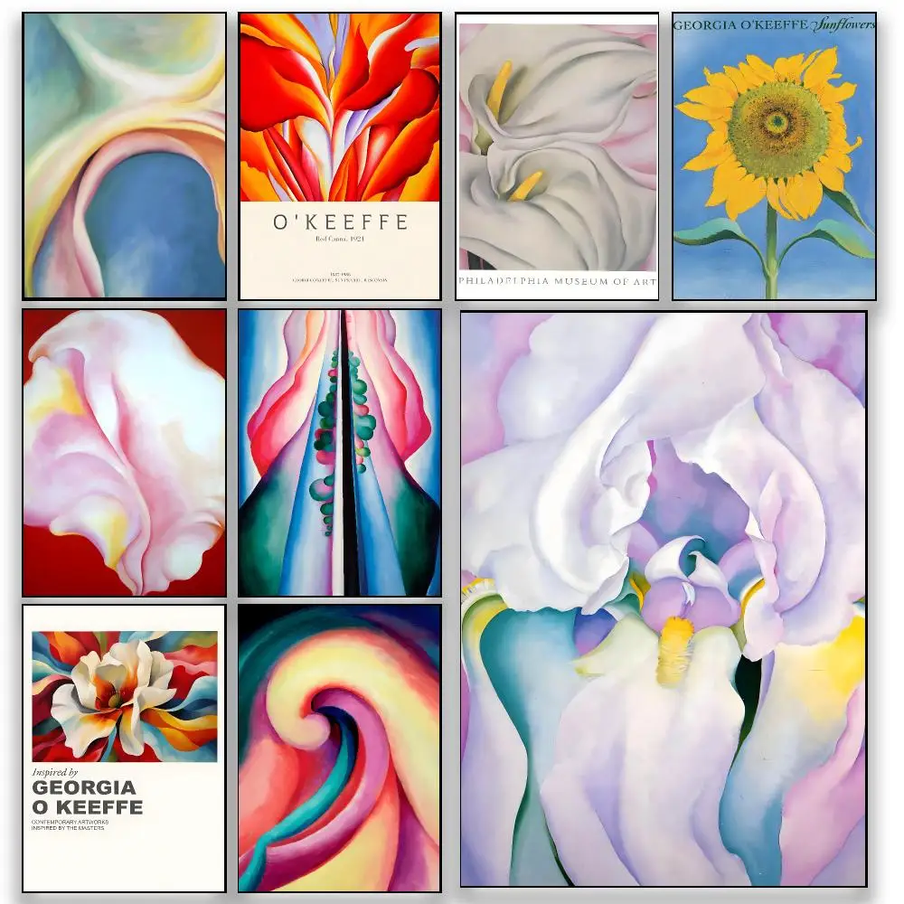Artist Botanical G-Georgia O'Keeffe Poster HD Wall Decor for Bedroom Living Room Dorm Bar Cafe Office Gift