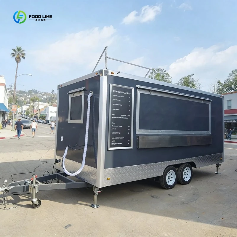 Mobile Kitchen Hot Dog Burger Ice Cream Truck Trailer Fast Food Truck FL Customized
