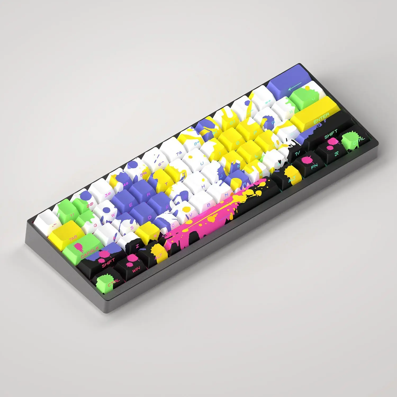 

Graffiti Side Printed Shine Through 130 Keys Keycap Cherry Profile Dye Sub PBT Keycaps for Cherry MX Switch Mechanical Keyboard