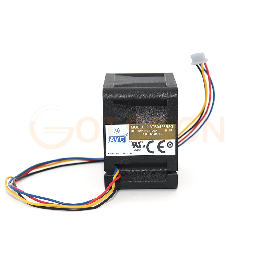 Imagem -06 - Fãs de Alta Velocidade do Servidor Ventilador de Refrigeração Poderoso Rolamento Duplo de Esferas Fios 4pin Pwm 40 mm Avc 4028 12v 1a Dbtb0428b2g 40x40x28 mm 30 Pcs